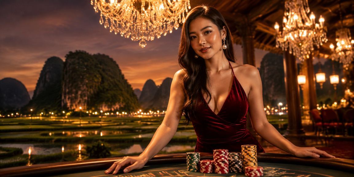 Khung cảnh casino và khu phố đêm tại Ninh Bình